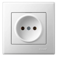 Розетка без заземления Lezard Lesya, белая (705-0202-121)